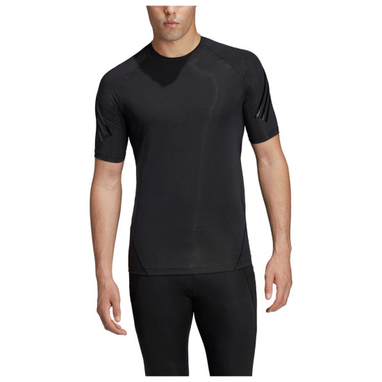 Adidas Ανδρική κοντομάνικη μπλούζα Alphaskin Tech 3-Stripes Adidas Ανδρική κοντομάνικη μπλούζα Alphaskin Tech 3-Stripes